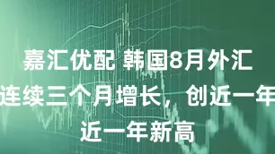 嘉汇优配 韩国8月外汇储备连续三个月增长，创近一年新高