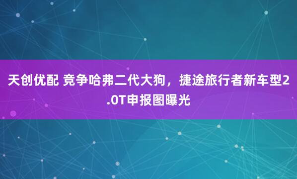 天创优配 竞争哈弗二代大狗，捷途旅行者新车型2.0T申报图曝光